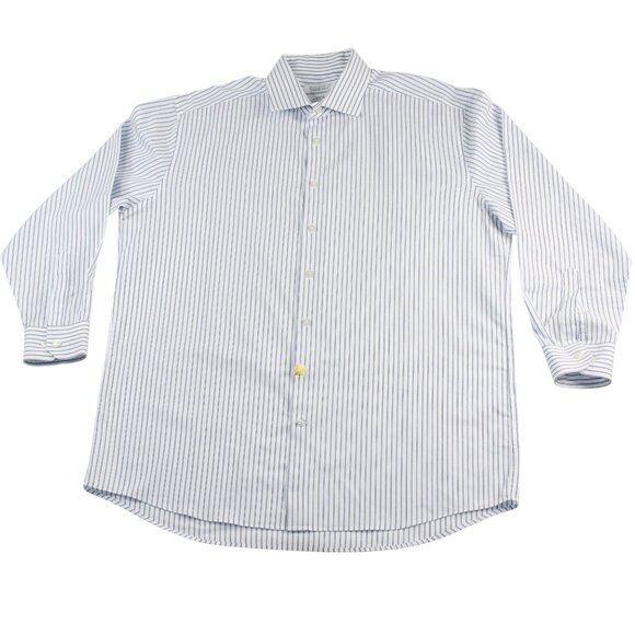 Michael Strahan Collection 17.5 34/35 Wrinkle Free Mech Stretch Dress Shirt - Picture 3 of 13